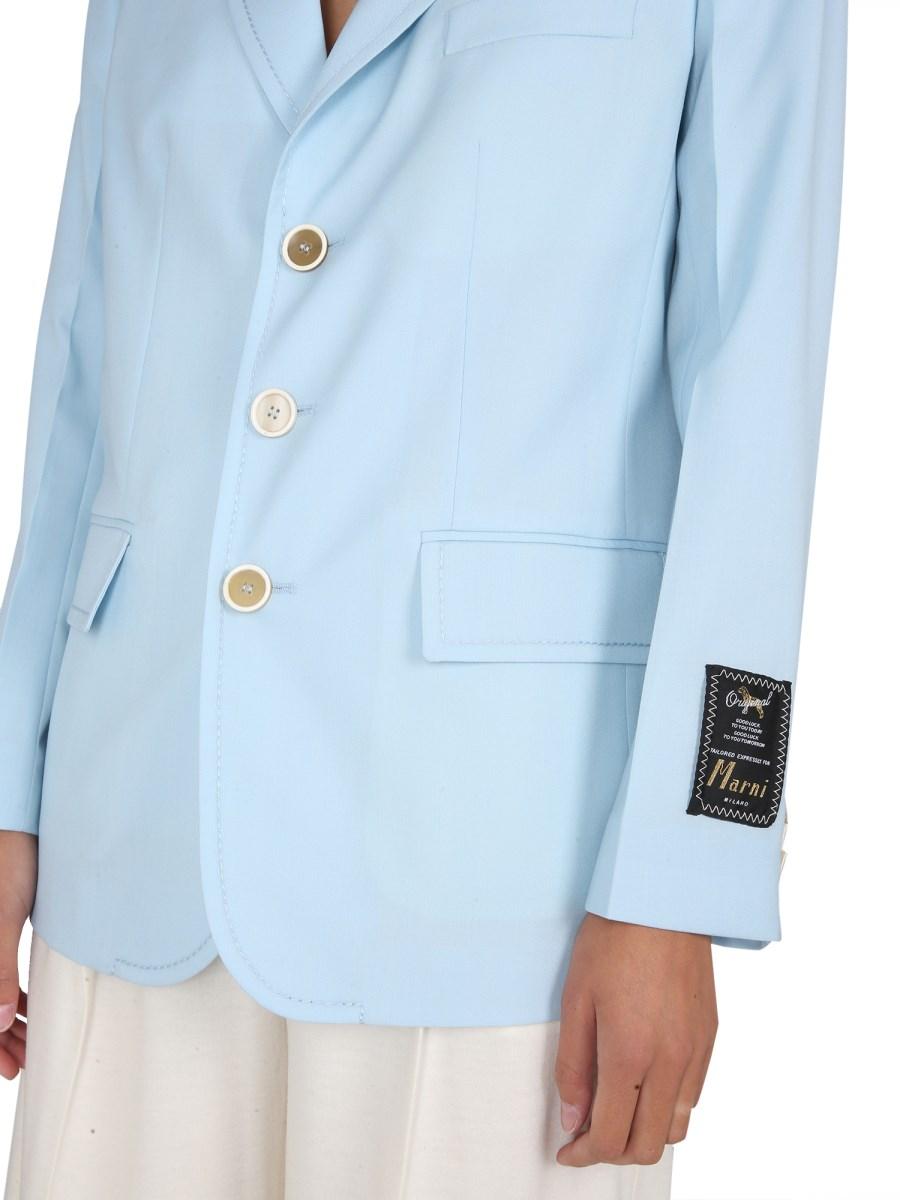 MARNI BLAZER LUNGO IN FRESCO LANA