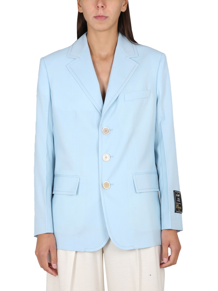 MARNI BLAZER LUNGO IN FRESCO LANA