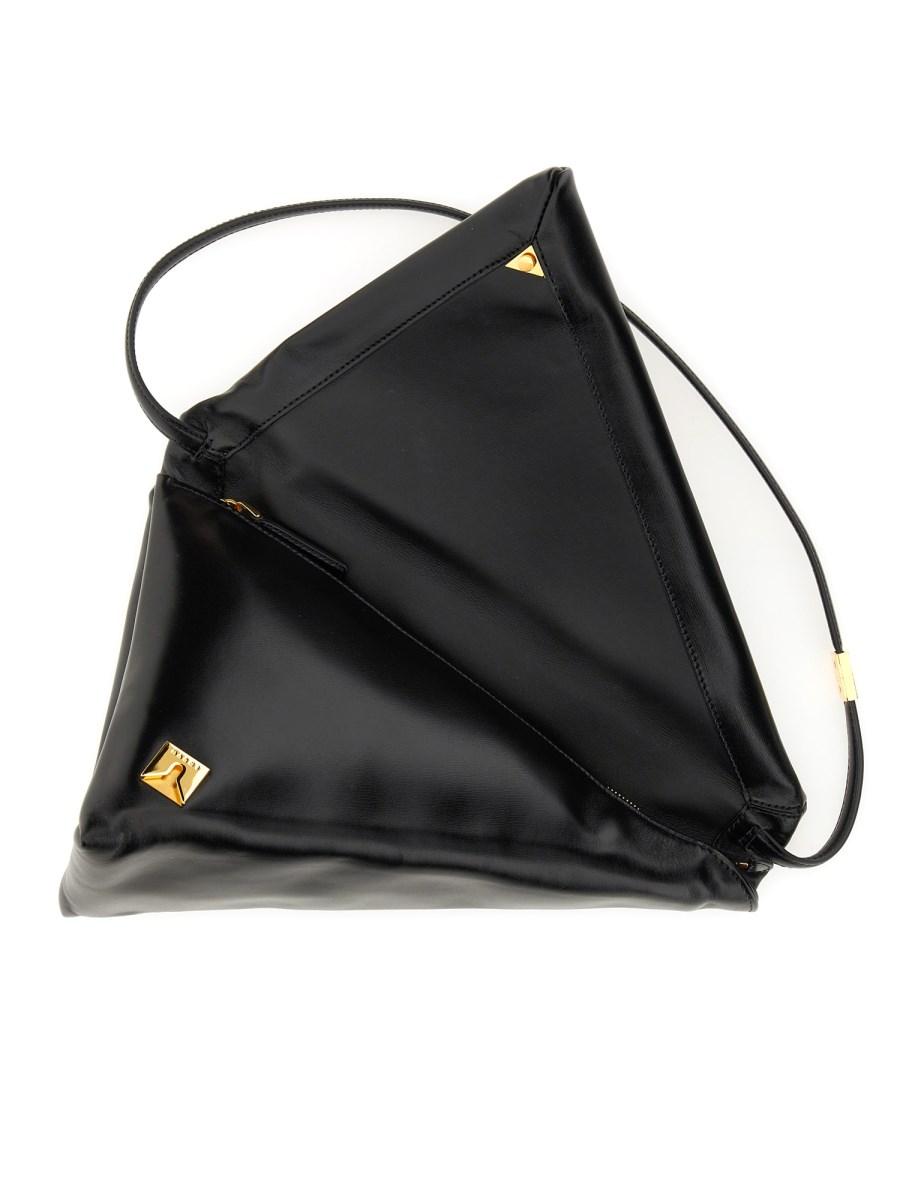 MARNI BORSA PRISMA A TRIANGOLO IN PELLE