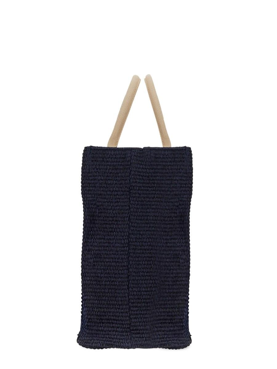 MARNI BORSA SHOPPING IN RAFIA CON LOGO