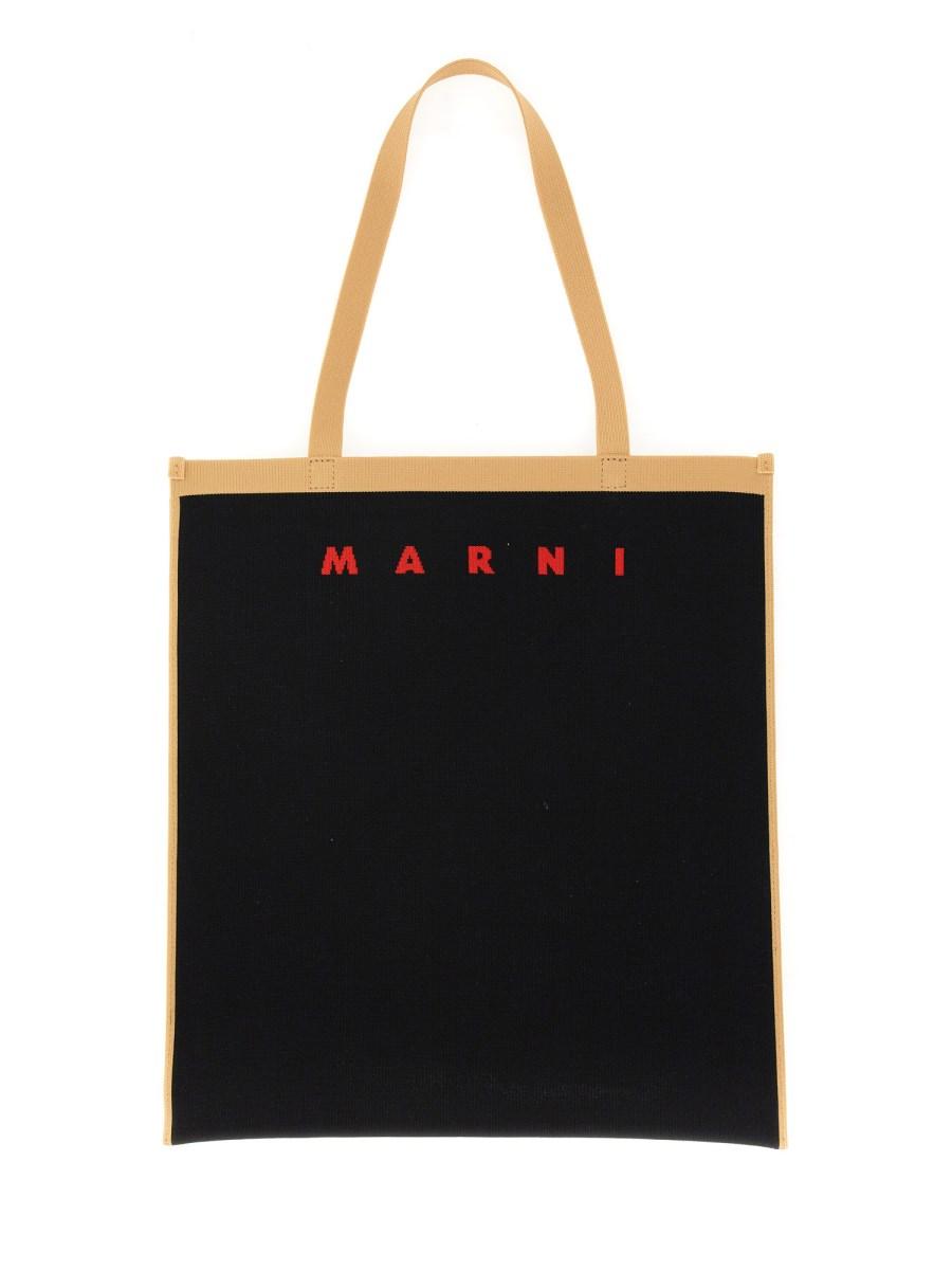 MARNI BORSA TOTE FLAT CON LOGO