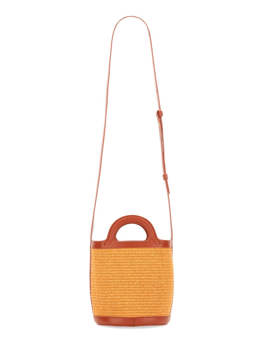 MARNI BORSA "TROPICALIA" MICRO IN RAFIA E PELLE