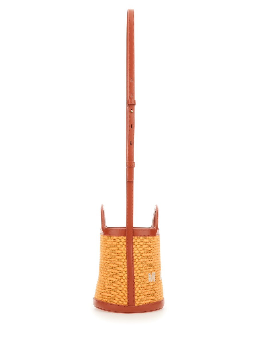 MARNI BORSA "TROPICALIA" MICRO IN RAFIA E PELLE