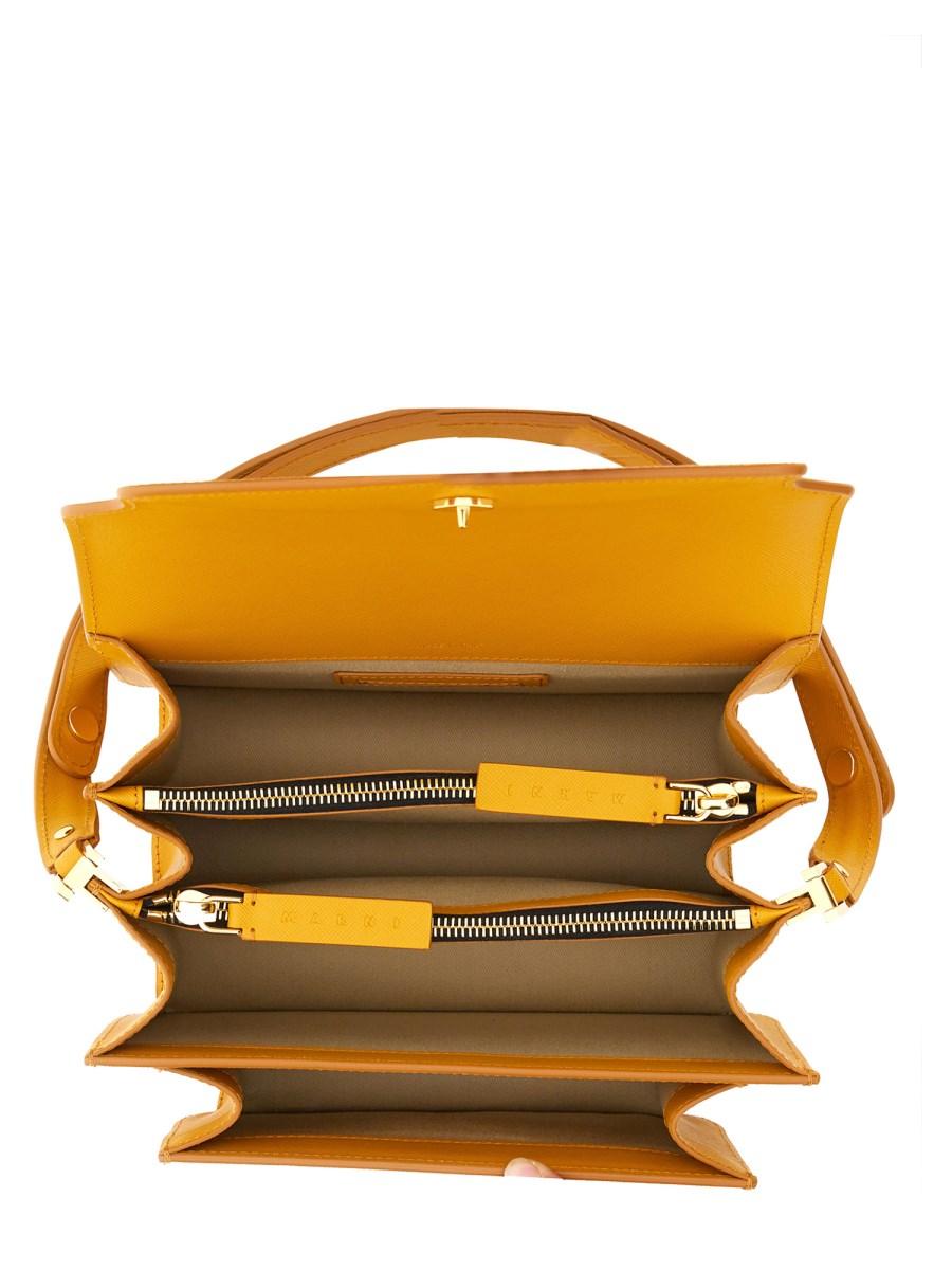 MARNI BORSA TRUNK MEDIUM IN PELLE SAFFIANO