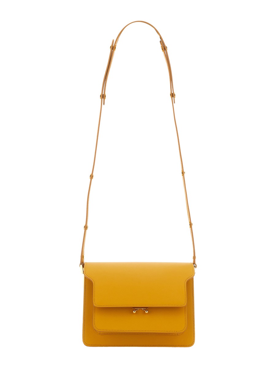 MARNI BORSA TRUNK MEDIUM IN PELLE SAFFIANO