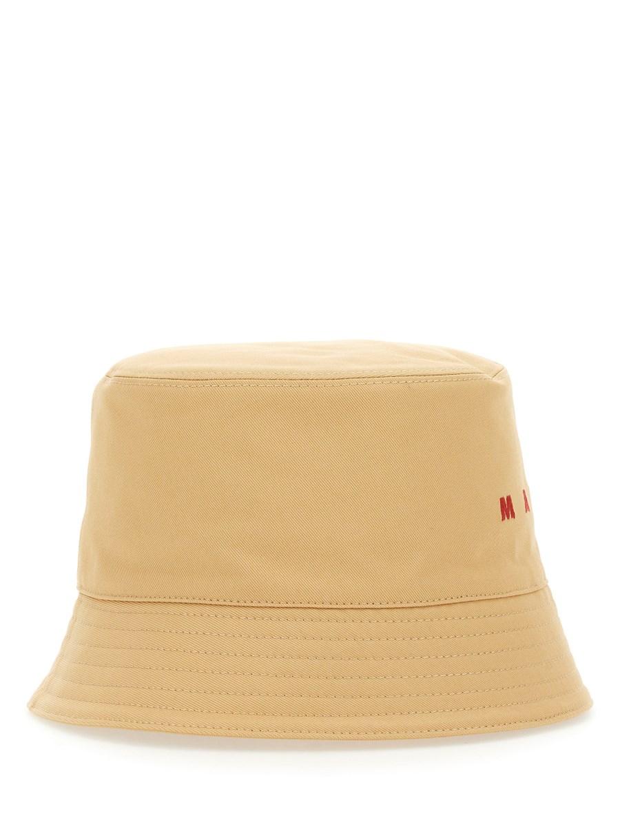 MARNI CAPPELLO BUCKET CON LOGO IN COTONE