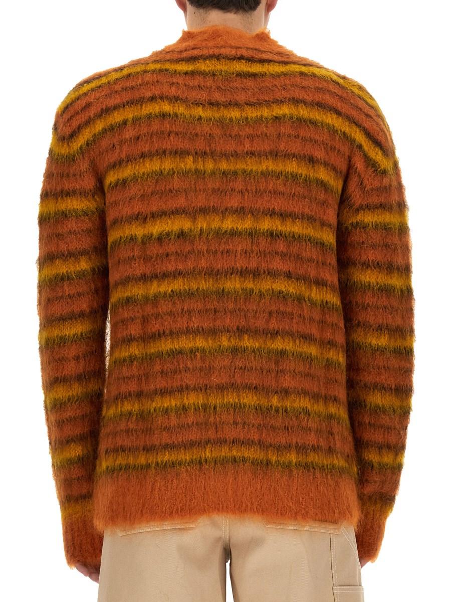 MARNI CARDIGAN IN MOHAIR CON SCOLLO A V