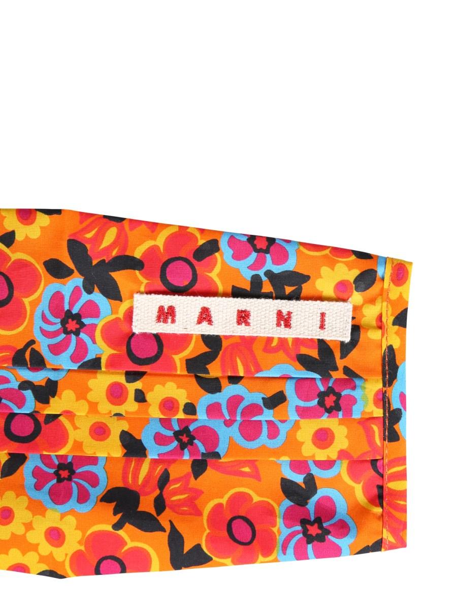 MARNI COVER PER MASCHERINA IN COTONE CON LOGO