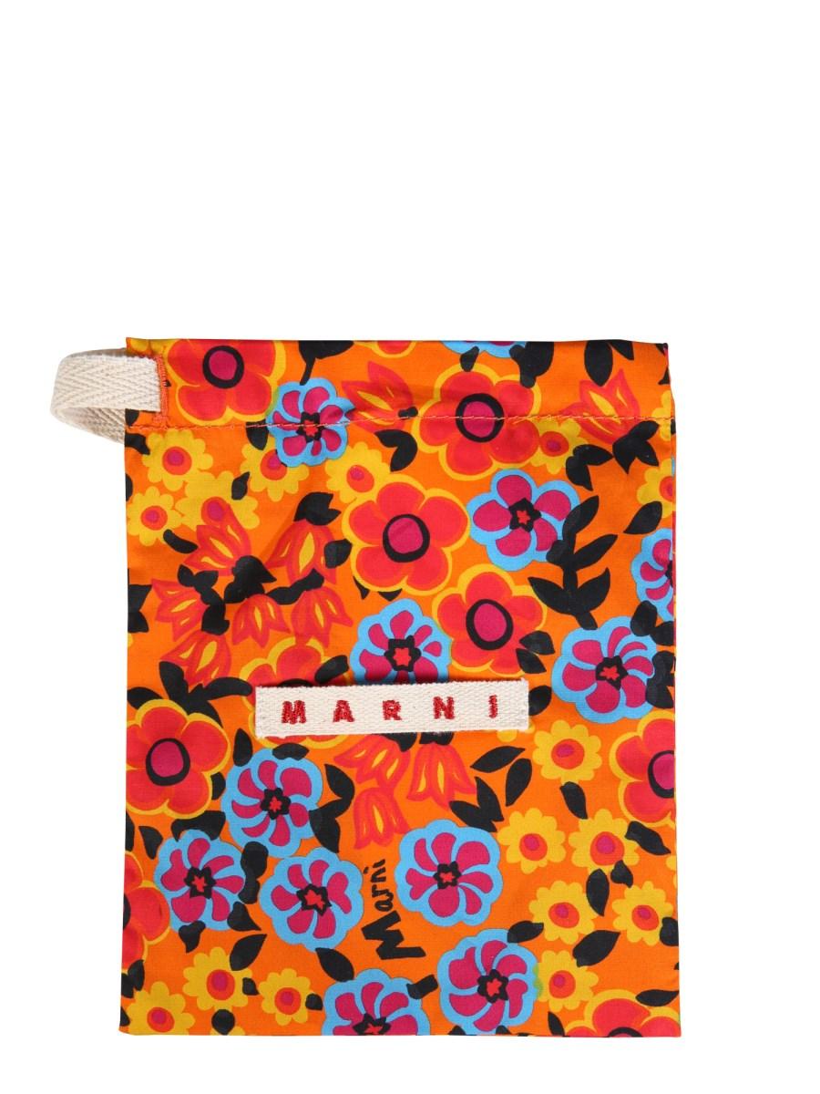 MARNI COVER PER MASCHERINA IN COTONE CON LOGO