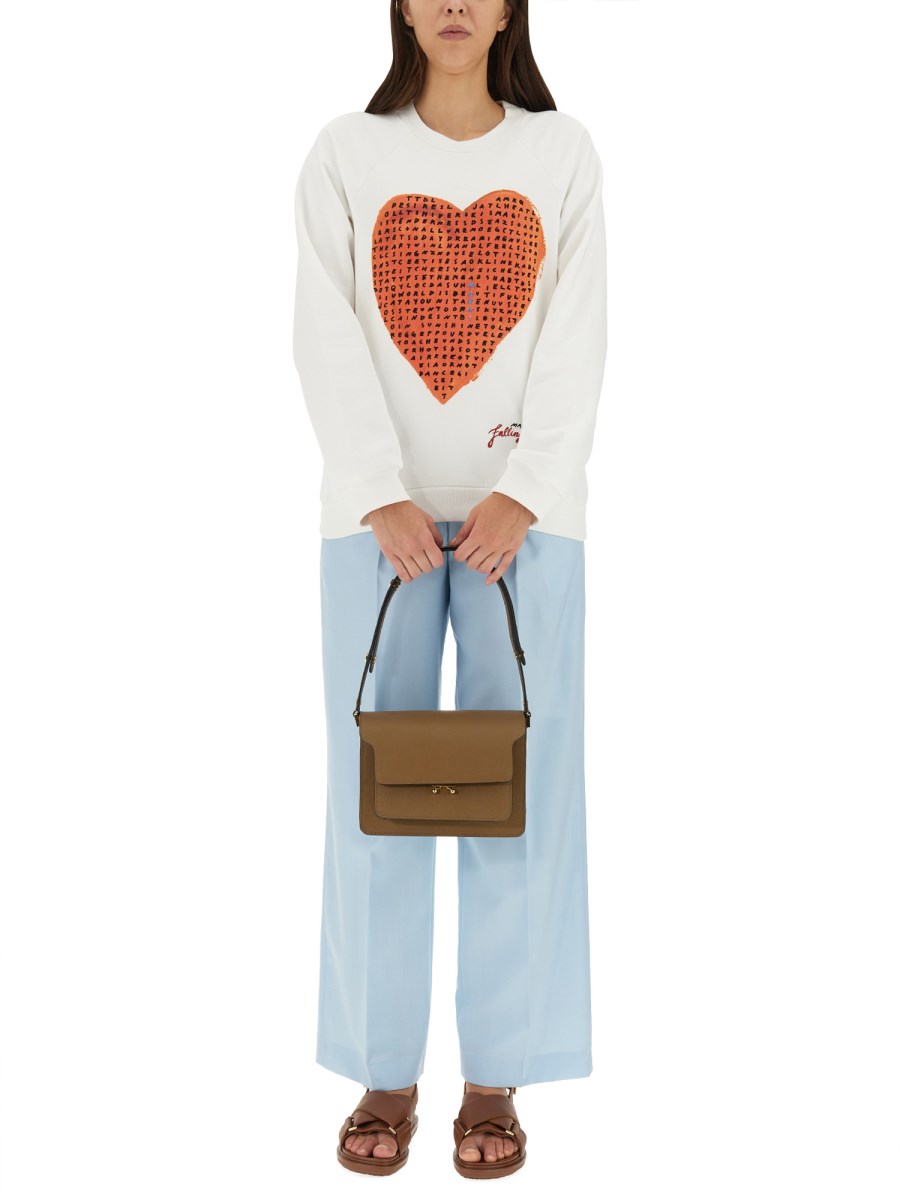 MARNI FELPA CON STAMPA CUORE CRUCIPUZZLE