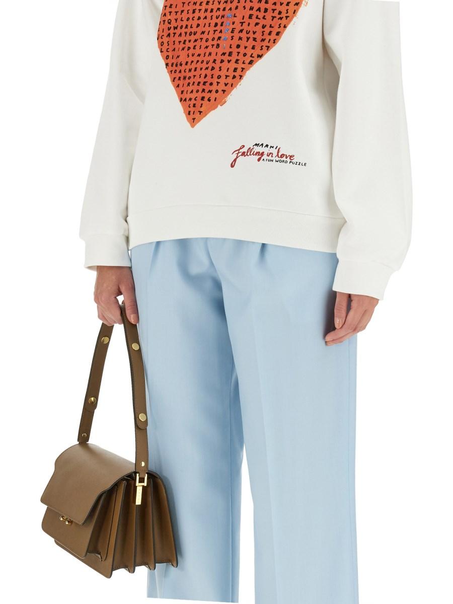 MARNI FELPA CON STAMPA CUORE CRUCIPUZZLE