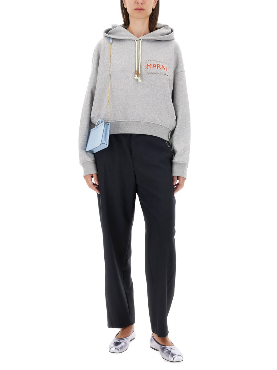 MARNI FELPA IN COTONE CON LOGO