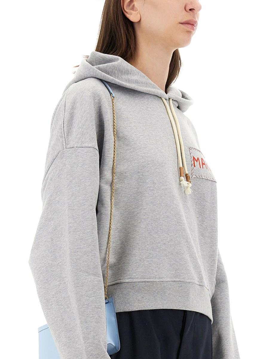 MARNI FELPA IN COTONE CON LOGO