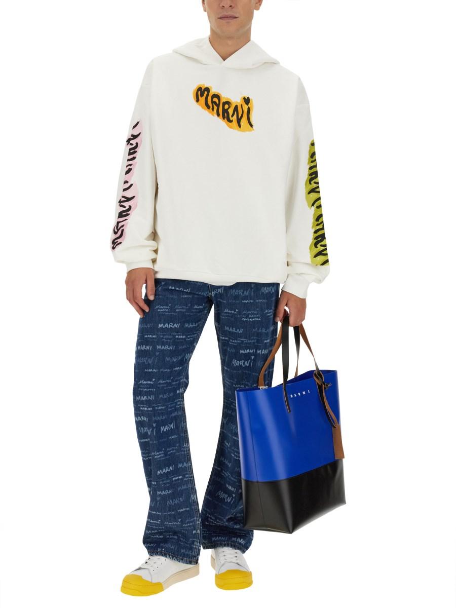 MARNI FELPA IN COTONE CON LOGO