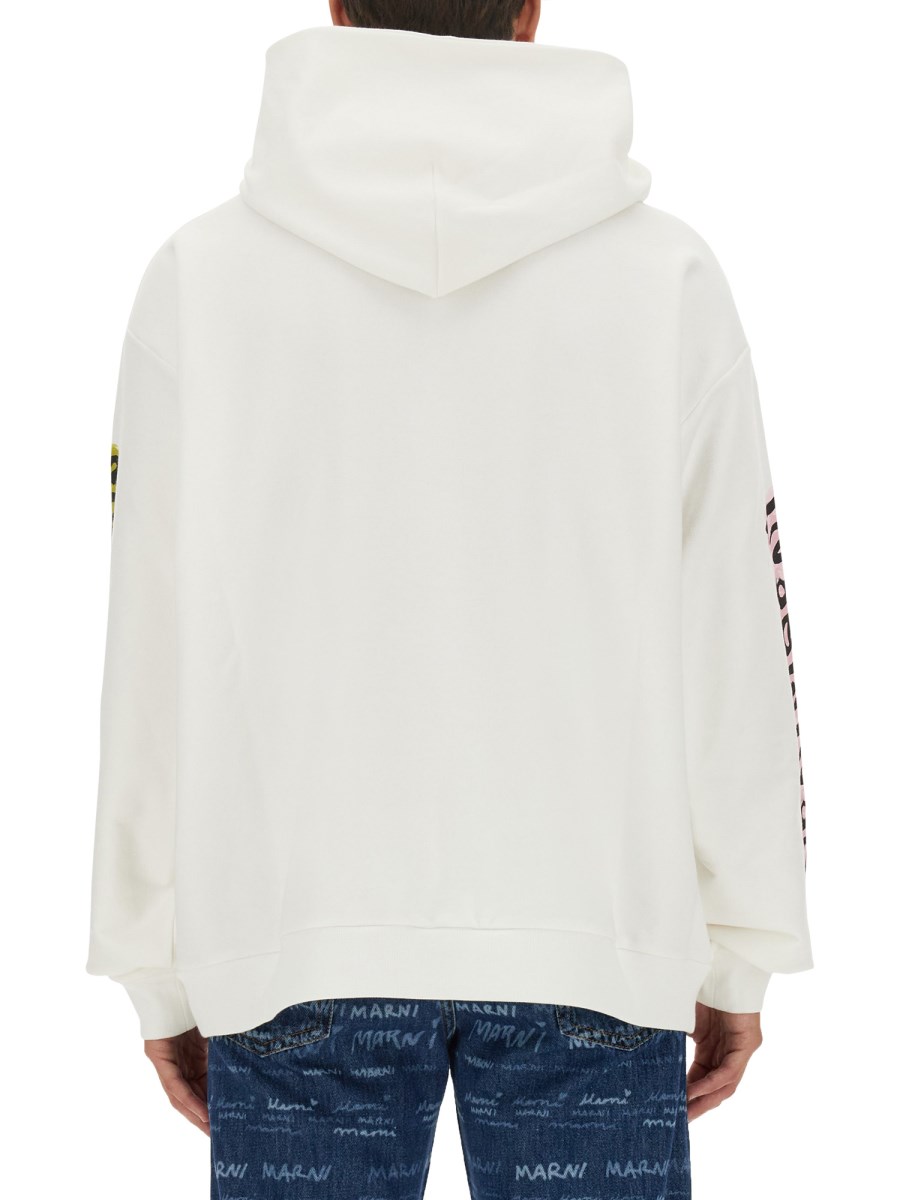 MARNI FELPA IN COTONE CON LOGO