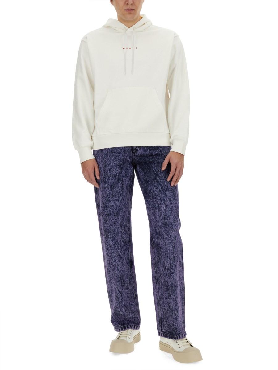 MARNI FELPA IN COTONE CON LOGO