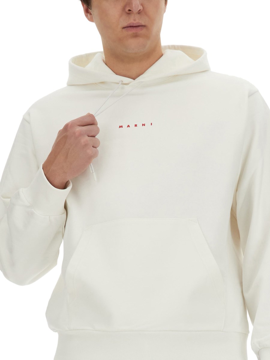 MARNI FELPA IN COTONE CON LOGO