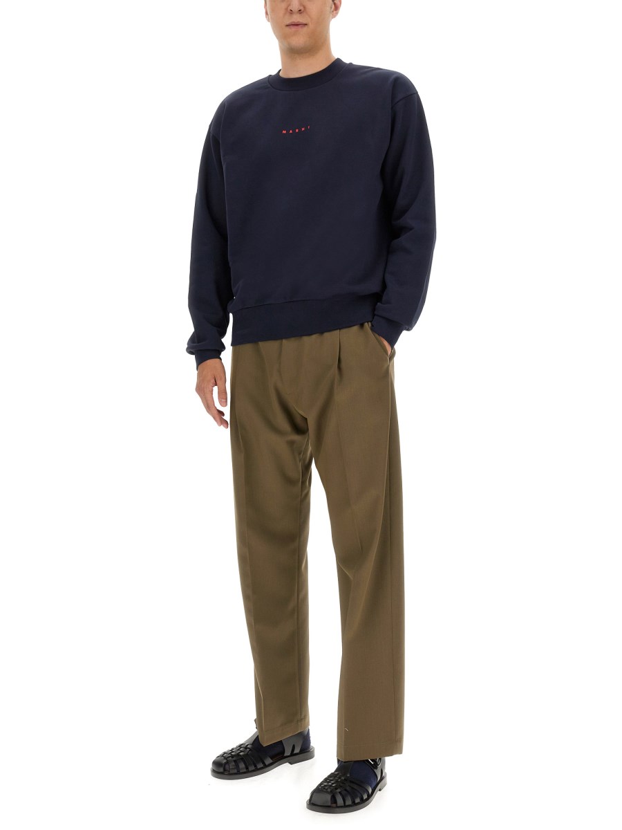 MARNI FELPA IN COTONE CON LOGO