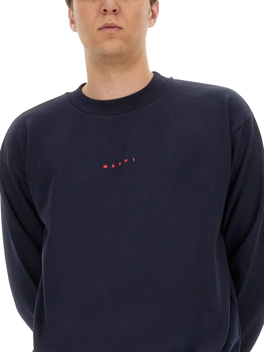 MARNI FELPA IN COTONE CON LOGO