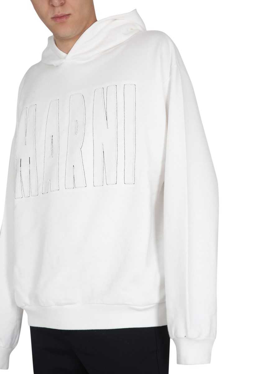 MARNI FELPA IN COTONE CON LOGO