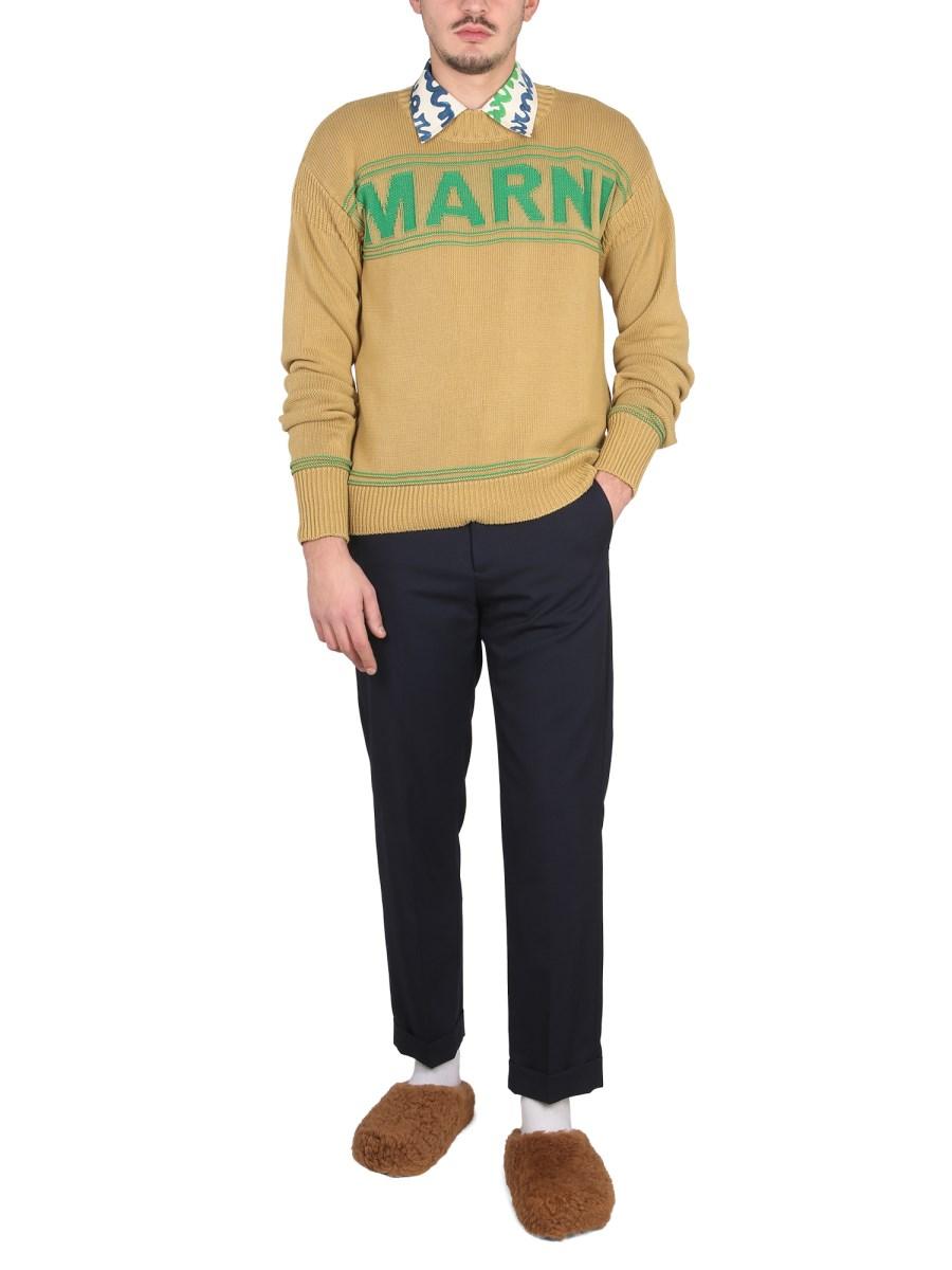 MARNI MAGLIA CON LOGO IN COTONE