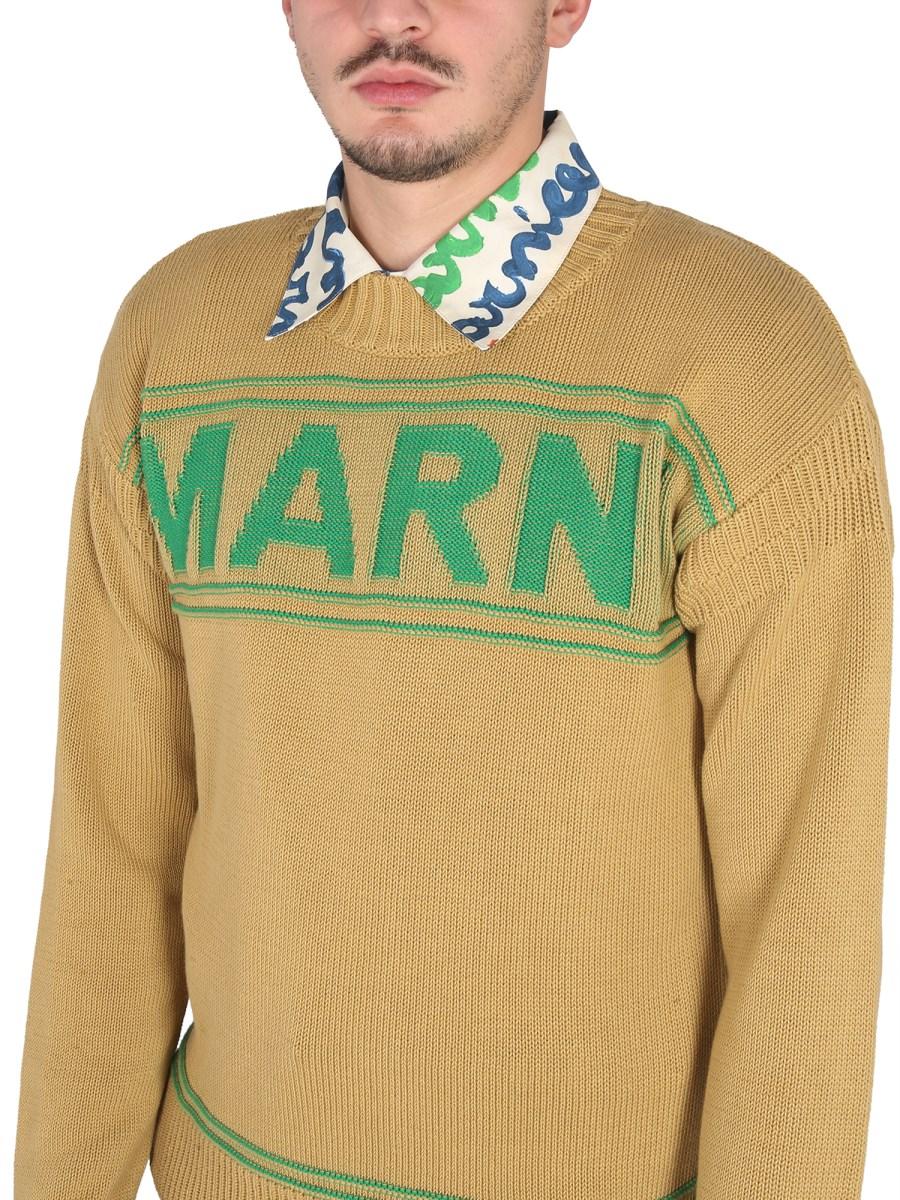 MARNI MAGLIA CON LOGO IN COTONE