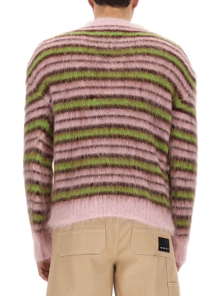 MARNI MAGLIA IN MOHAIR A RIGHE