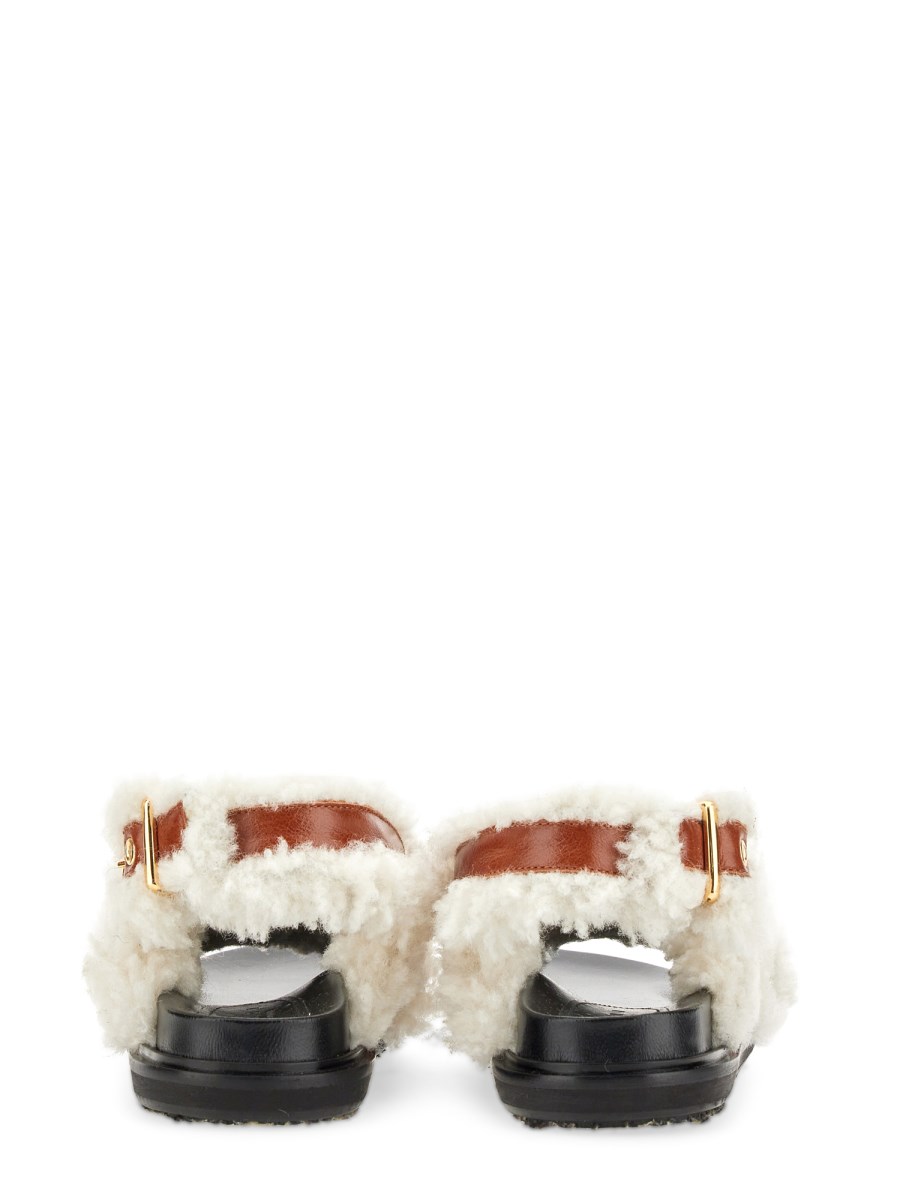 MARNI SANDALO CRISS-CROSS IN PELLE