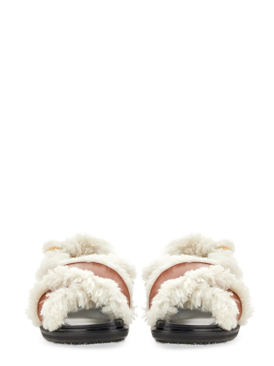 MARNI SANDALO CRISS-CROSS IN PELLE