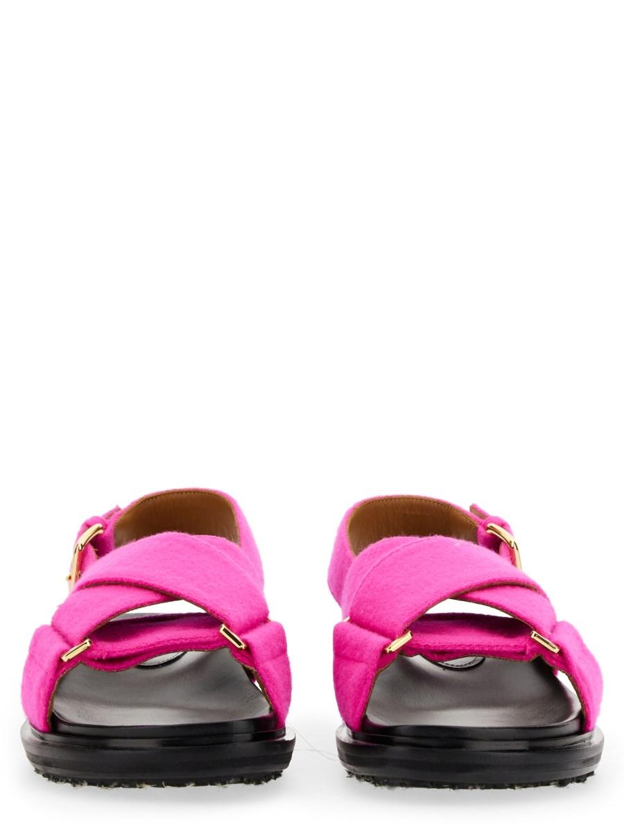 MARNI SANDALO CRISS CROSS IN PELLE