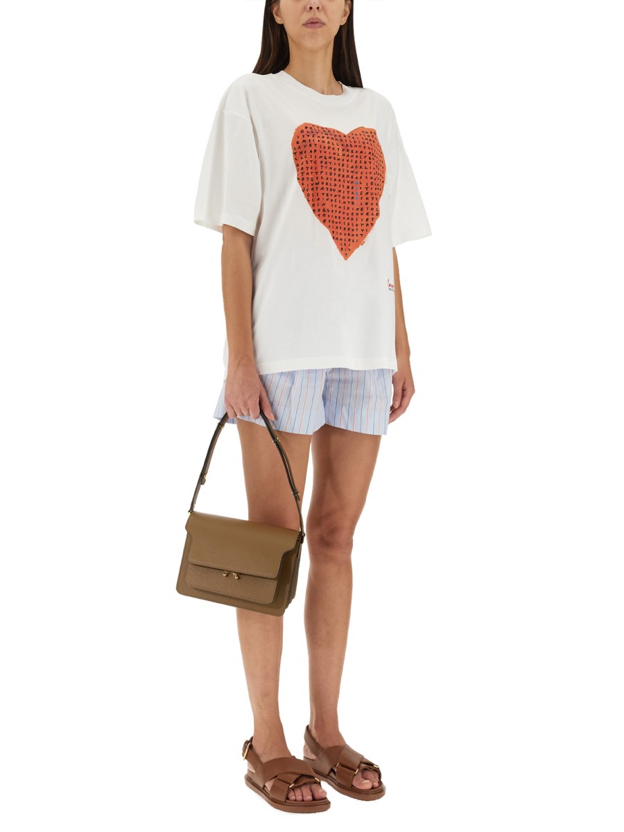 MARNI T-SHIRT CON STAMPA CUORE CRUCIPUZZLE