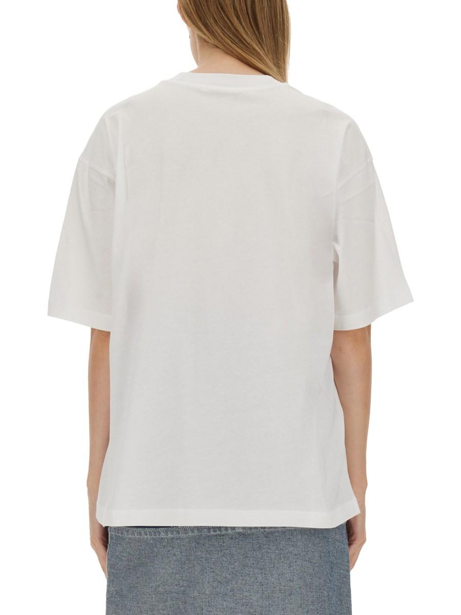 MARNI T-SHIRT IN JERSEY DI COTONE CON STAMPA LOGO