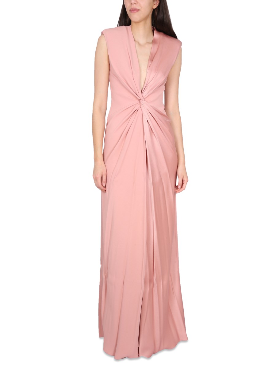 MAX MARA ABITO DRAPPEGGIATO IN ENVERS SATIN