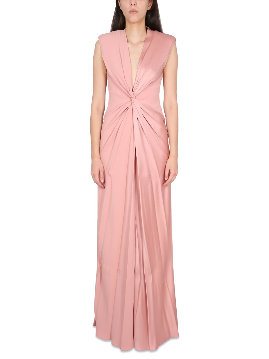 MAX MARA ABITO DRAPPEGGIATO IN ENVERS SATIN