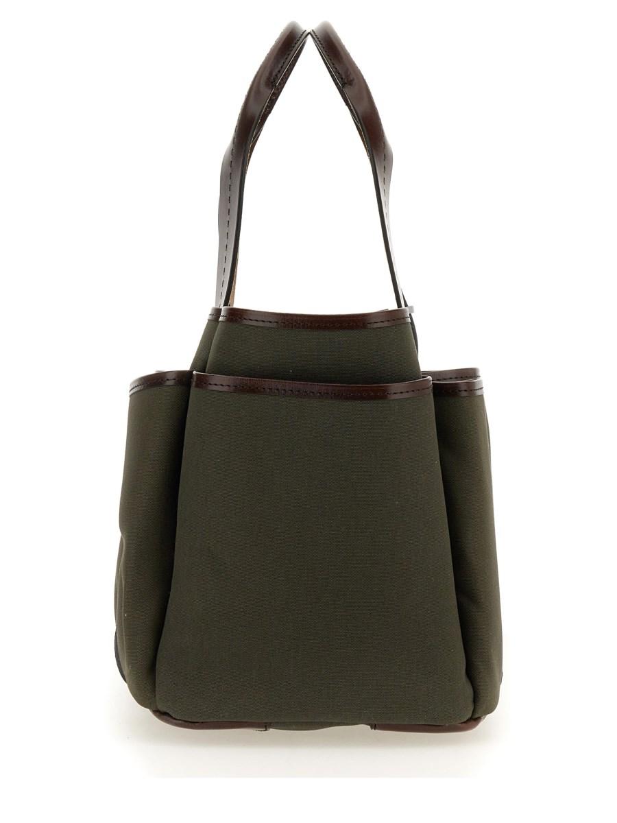 MAX MARA BORSA TOTE "GIARDINIERA" IN CANVAS E PELLE