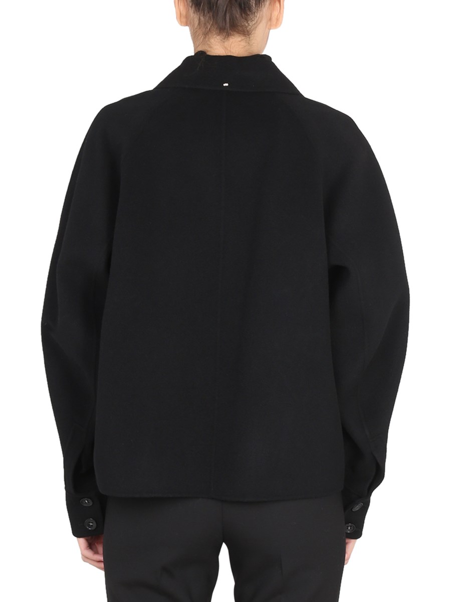 MAX MARA CAPPOTTO CORTO ROSA IN LANA VERGINE