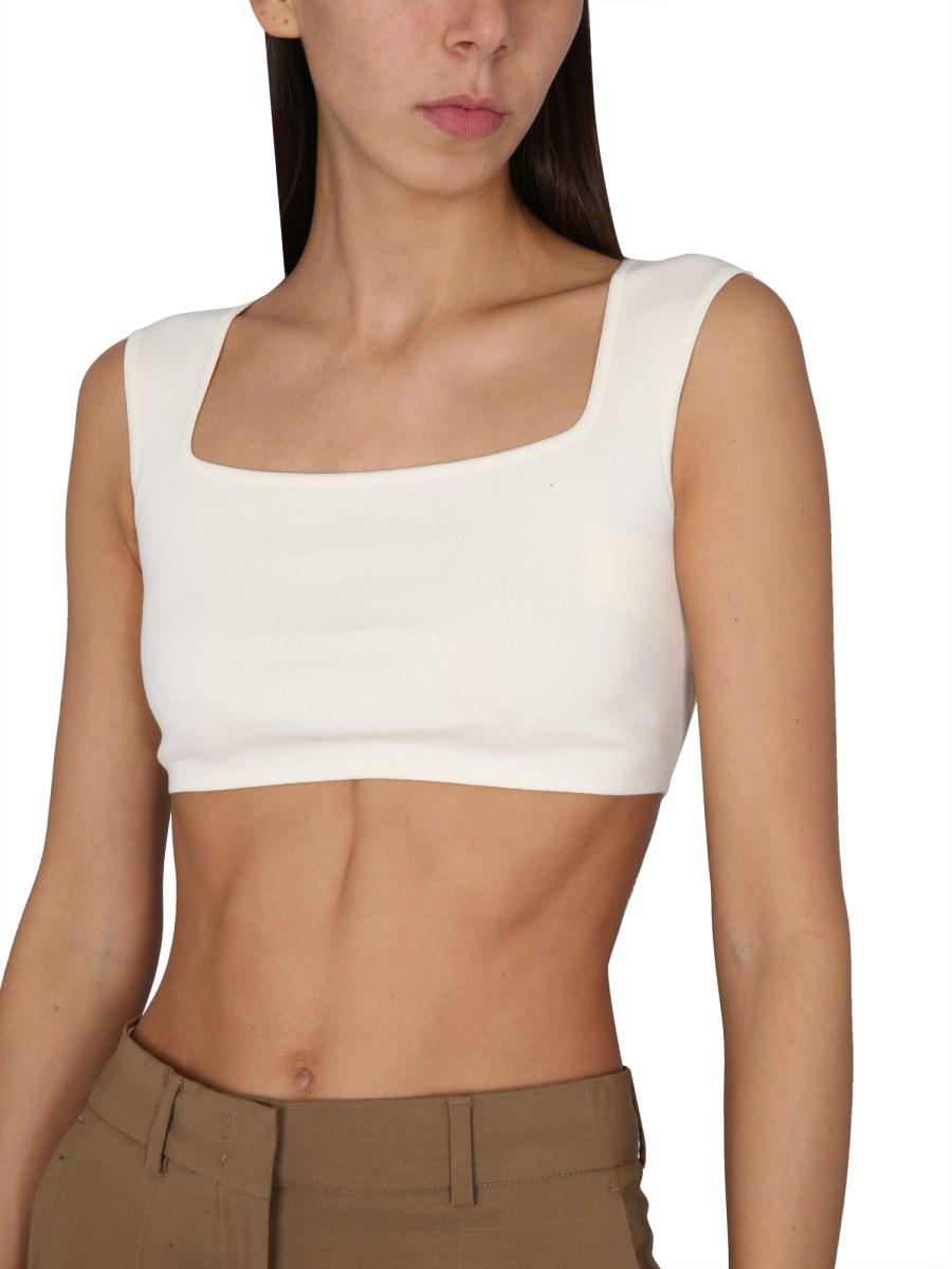 MAX MARA CROP TOP FULMINE IN COTONE