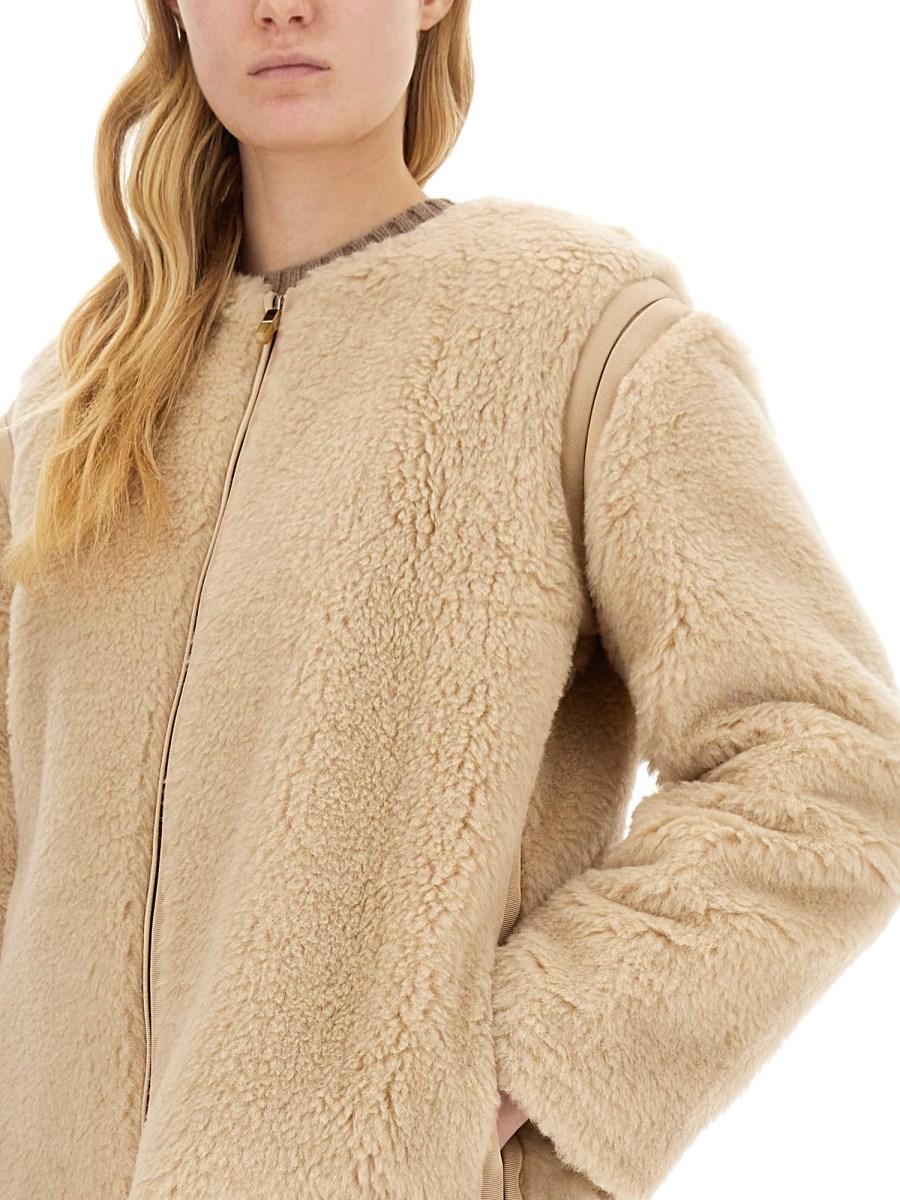 MAX MARA GIACCA "PANINO" IN TESSUTO TEDDY