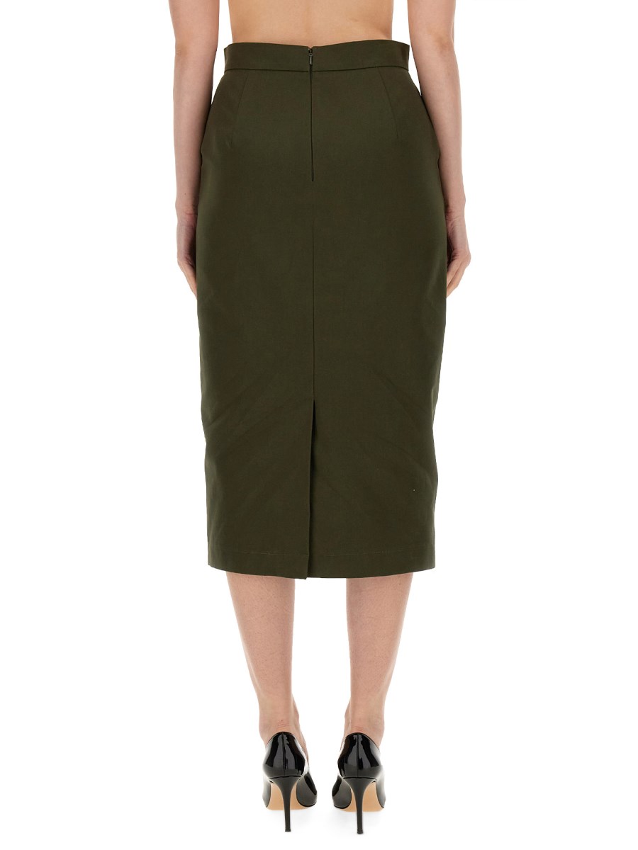 MAX MARA GONNA COGNAC IN COTONE