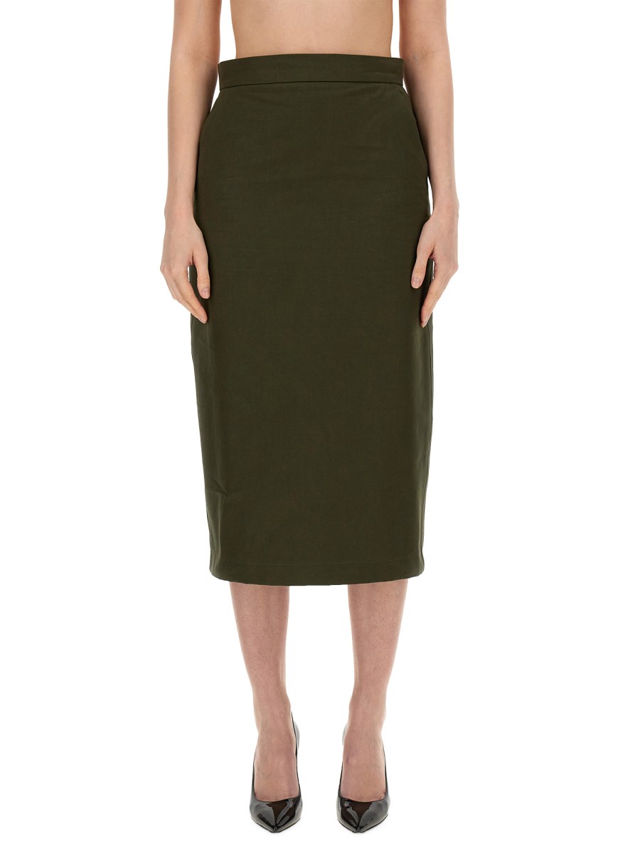 MAX MARA GONNA COGNAC IN COTONE