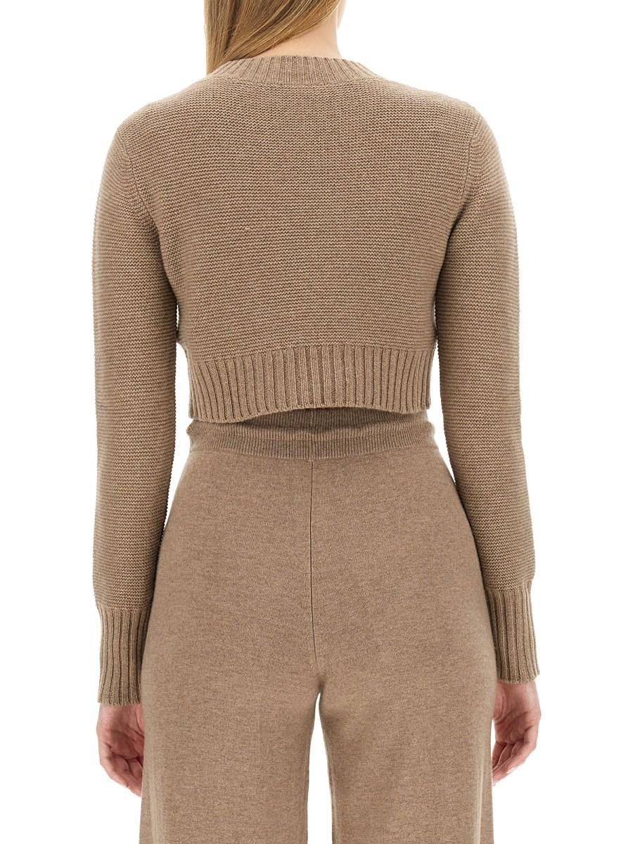 MAX MARA MAGLIA CROPPED IN CASHMERE