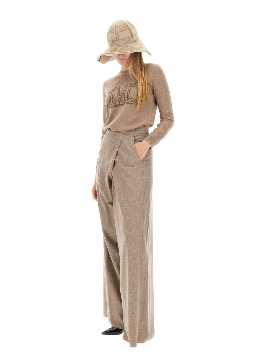 MAX MARA MAGLIA IN CASHMERE CON LOGO