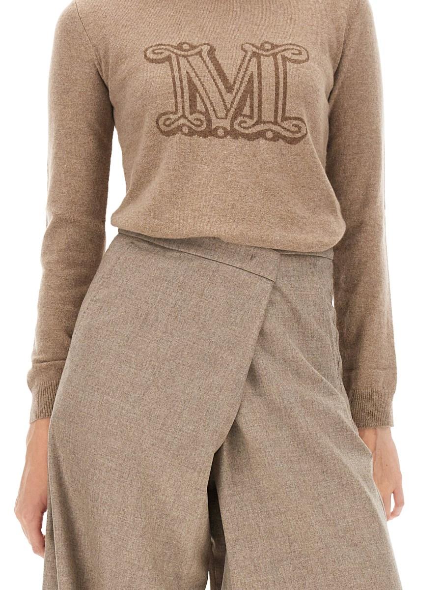 MAX MARA MAGLIA IN CASHMERE CON LOGO