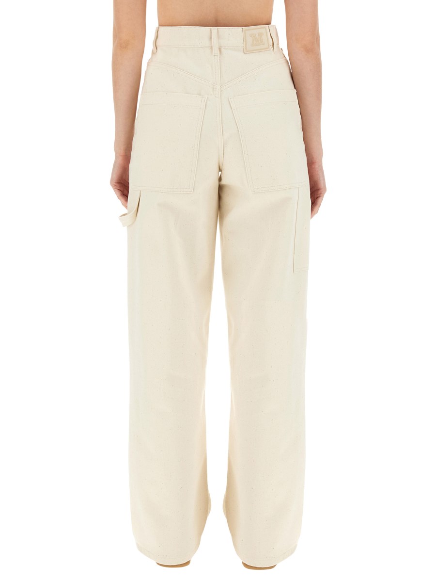 MAX MARA PANTALONE AMPIO IN DENIM DI COTONE