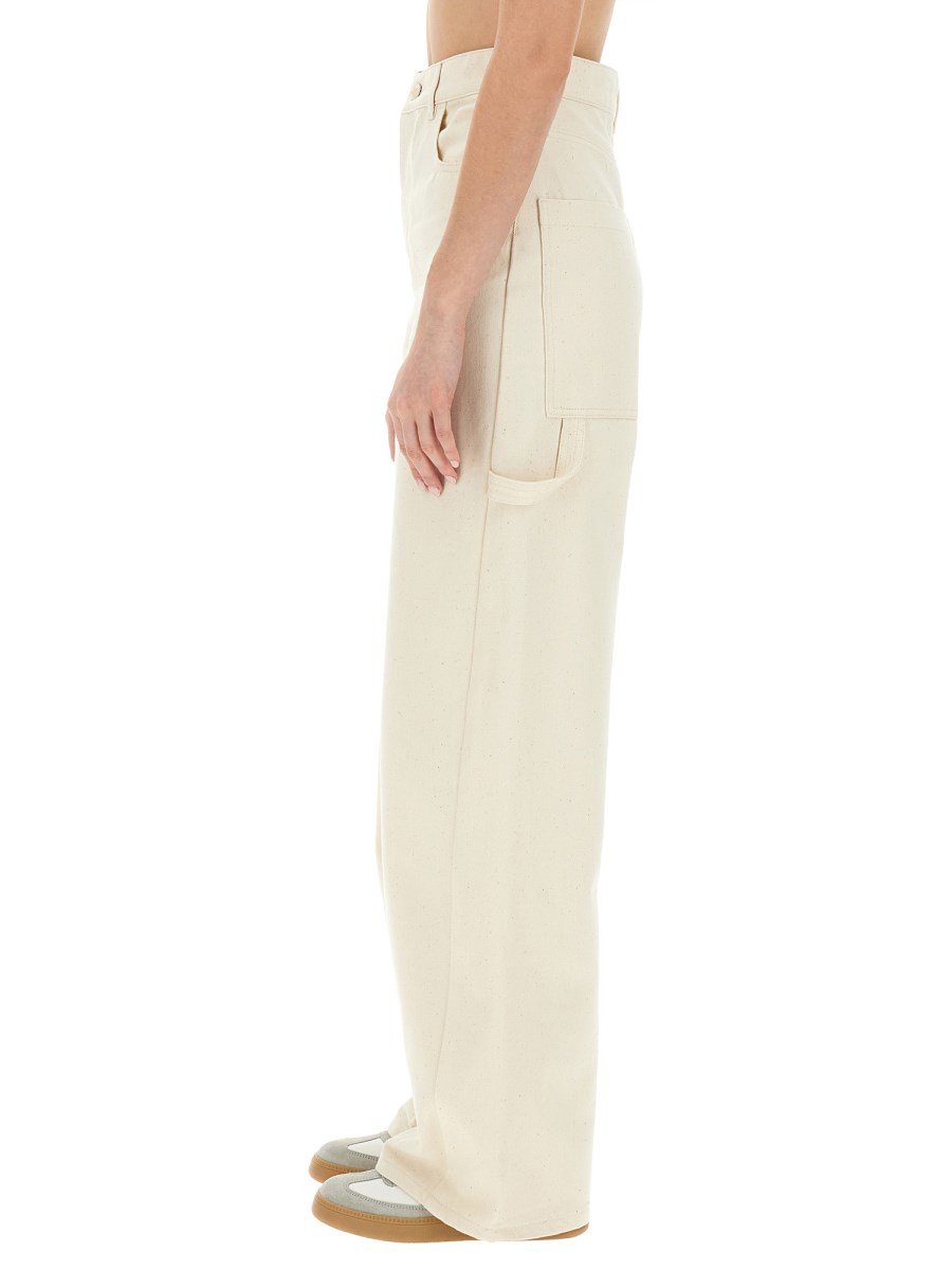MAX MARA PANTALONE AMPIO IN DENIM DI COTONE