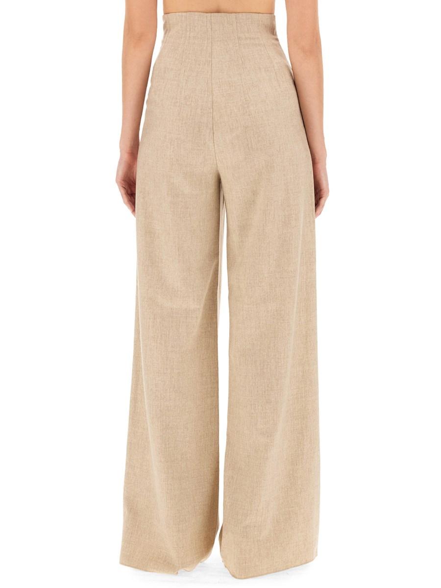 MAX MARA PANTALONE LUNGO VENAS IN LANA
