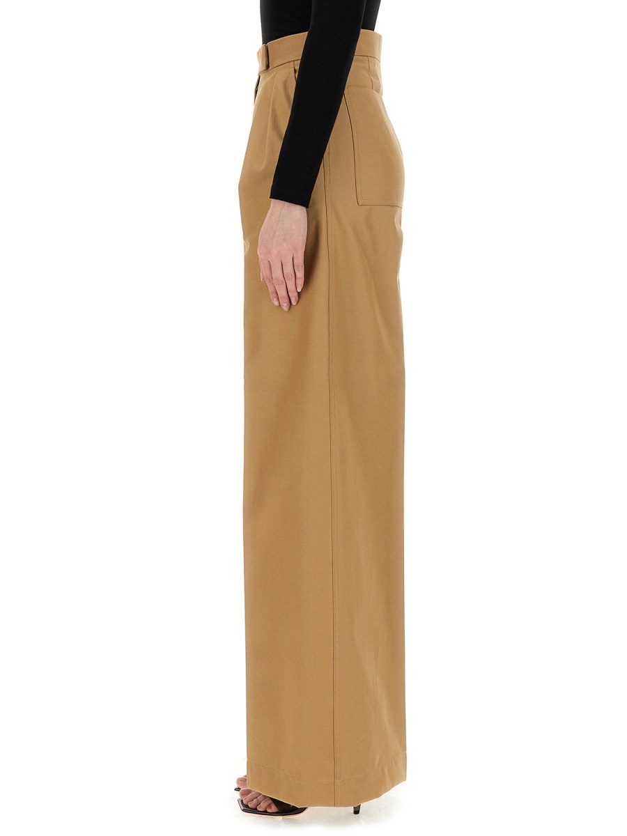 MAX MARA PANTALONE WIDE LEG IN COTONE
