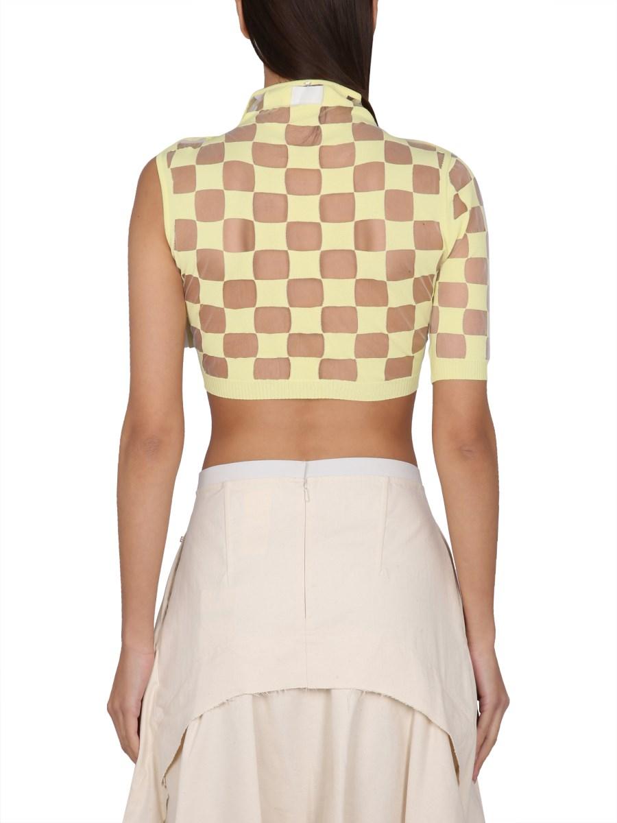 MAX MARA TOP ASIMMETRICO IN VISCOSA STRETCH
