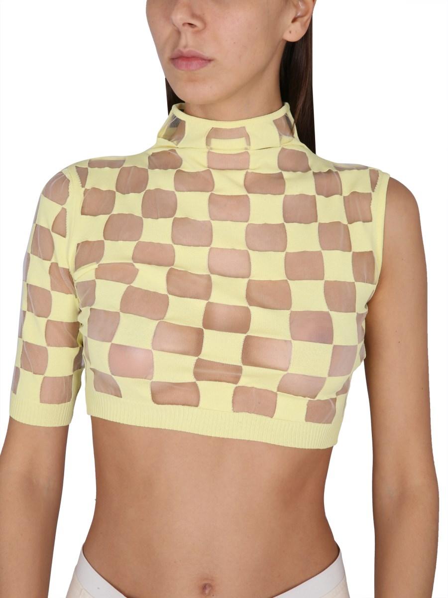 MAX MARA TOP ASIMMETRICO IN VISCOSA STRETCH