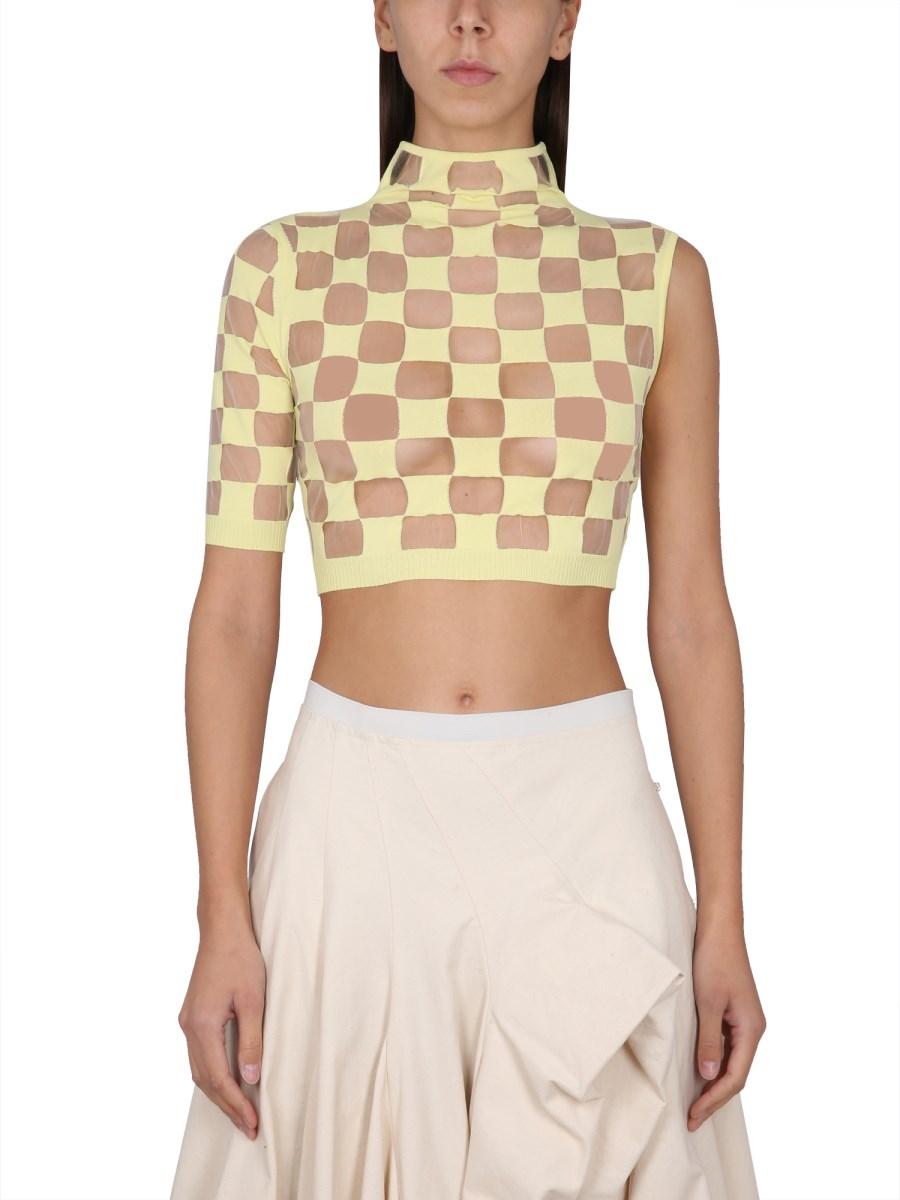 MAX MARA TOP ASIMMETRICO IN VISCOSA STRETCH